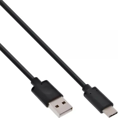 InLine USB 2.0 Typ-C an USB-A Kabel 1 m schwarz