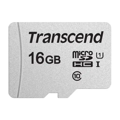 Transcend 16 GB microSDHC-Karte 300S UHS-I U1 Cl10 20MB/s