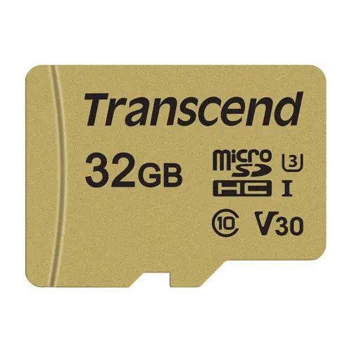 Transcend 32GB microSDHC-Karte 500S UHS-I U3 V30 95/60MB/s m. Adapter
