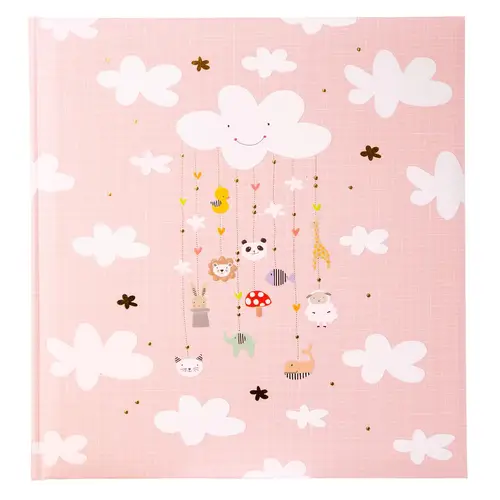 Goldbuch Babyalbum rose, 30x31 cm 'Mobile'" 4 S. Textvorspann, 60 weiße S."