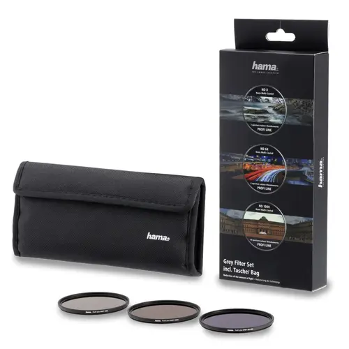 Hama 58 mm Grau-Filter Set m. Tasche ND8 / ND64 / ND1000