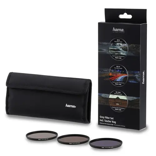 Hama 67 mm Grau-Filter Set m. Tasche ND8 / ND64 / ND1000