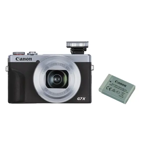 Canon PowerShot G7X MIII silber Battery Kit, Digitalkamera+Zusatzakku
