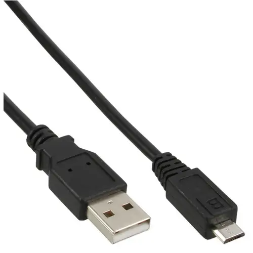 InLine Micro-USB 2.0 Kabel 3 m, USB-A Stecker an Micro-B Stecker, schwarz