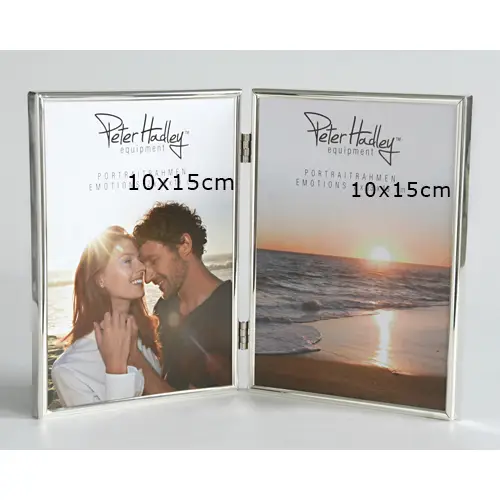 Peter Hadley Emotions Doppelrahmen 10x15 cm,silber-glanz,Porträtrahmen Hochformat