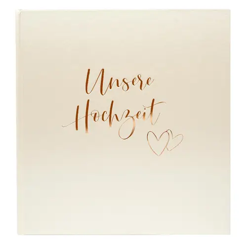 Goldbuch Herzklopfen, 30x31 cm Hochzeitsalbum, 60 weiße Seiten