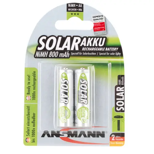 Ansmann Akku Mignon 800mAh (AA/HR6) 2er Blister Solar
