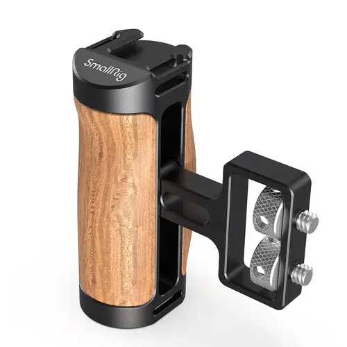 SmallRig 2913 Wooden Mini Side Handle Mini-Holzgriff, 1/4'-20 Screws"