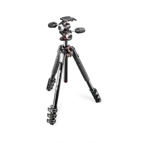 Manfrotto 190 Alu Stativ QPL mit XPRO 3-Wege-Neiger 4 Segmente
