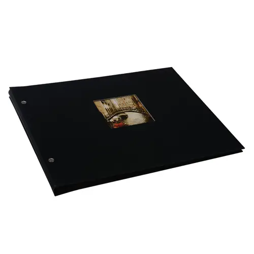 Goldbuch Bella Vista 30x25 cm, schwarz mit 40 schwarzen Seiten