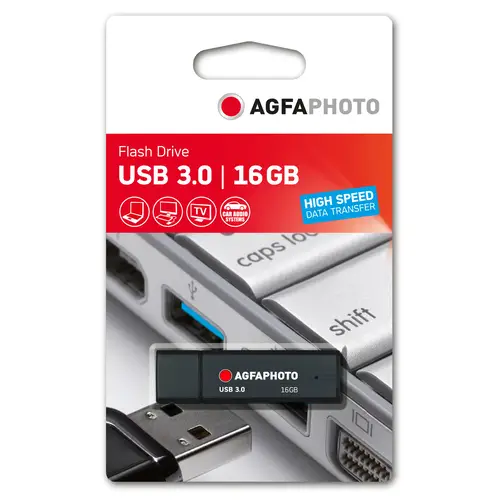 AgfaPhoto USB-Stick 16 GB, USB 3.0 schwarz
