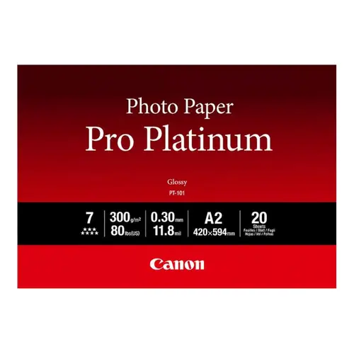 Canon Pro Platinum PT-101 A2 Premium Fotopapier, 20 Blatt 300g/m² glossy