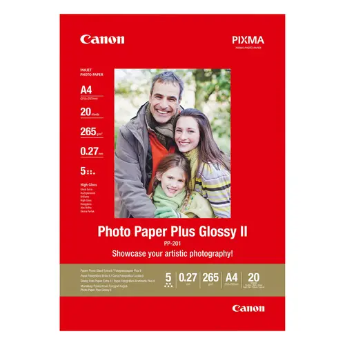 Canon PP-201 Fotoglanzpapier Plus II A4, 20 Blatt 265g/m²