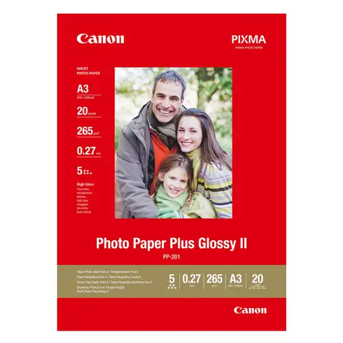 Canon PP-201 Fotoglanzpapier Plus II A3, 20 Blatt 265g/m²