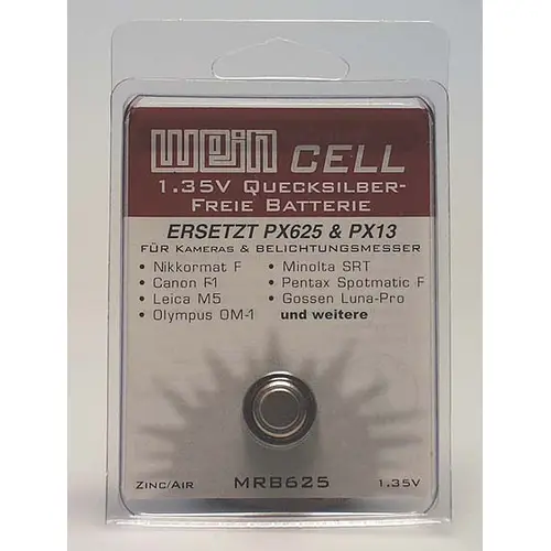 WeinCell Knopfzelle MRB625 Zink/Luft Batterie