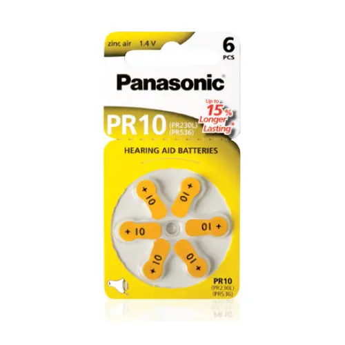 Panasonic PR10/230 (PR70) 6er Blister Hörgerätebatterie