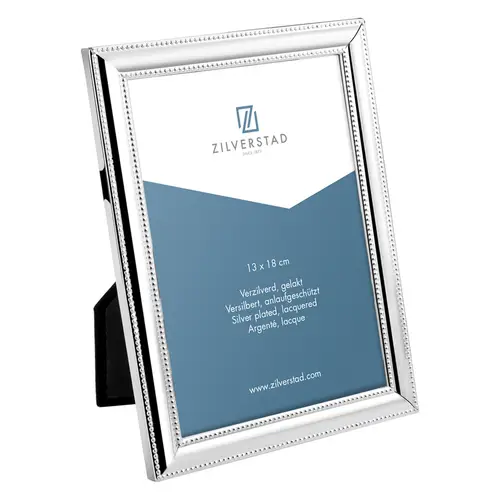 Zilverstad Perlrand 13x18cm silber-glanz Metallrahmen zum Hängen und Stellen
