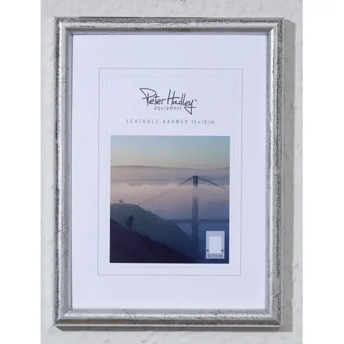 Peter Hadley Rondo 10x15 cm, silber, Holzrahmen