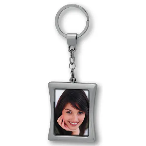ZEP Metall-Schlüsselanhänger Silver, für 2 Fotos 3,5x4,5 cm, im Blister