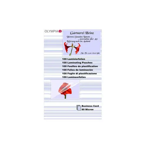 Olympia Laminierfolien DIN A7, 80 mic, VE=100