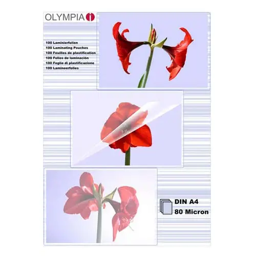 Olympia Laminierfolien DIN A4, 80 mic, VE=100