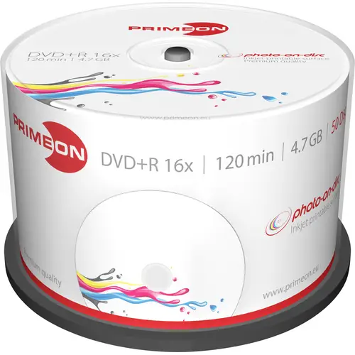 Primeon DVD+R InkJet 50er Spindel 2761226