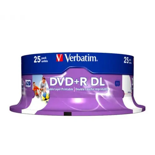 Verbatim DVD+R DL InkJet 25er Spindel