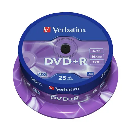 Verbatim DVD+R 16x, 25er Spindel