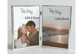 Peter Hadley Emotions Doppelrahmen 10x15 cm,silber-glanz,Porträtrahmen Hochformat