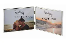 Peter Hadley Emotions Doppelrahmen 15x10 cm,silber-glanz,Porträtrahmen Querformat