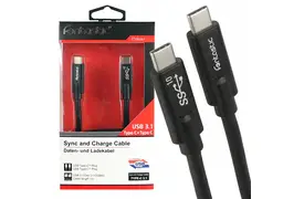 Fontastic Datenkabel Typ-C > Typ-C USB 3.2, 4K kompatibel, 1 m, schwarz