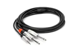 Hosa HMP-006Y Pro-Serie Stereo-Adapterk. mini TRS auf 2x TS, ca. 1,8 m (6 ft)