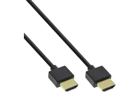 InLine HDMI-A auf HDMI-A superslim Kabel 1,80 schwarz, High Speed Ethernet