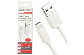 Fontastic Essential USB 2.0 A>USB-C weiß Datenkabel, 1 m