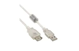 InLine USB 2.0 Typ A, Verlängerung, Stecker / Buchse, transparent, 3 m