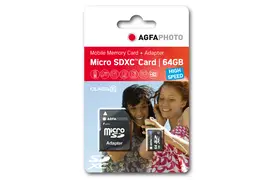 AgfaPhoto 64 GB microSDXC-Karte Class10 W 50MB/s, R 100MB/s