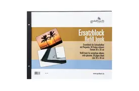 Goldbuch Ersatzblock 38x30 cm, 30 schwarze Seiten, für Schraubalben