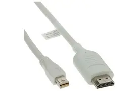 InLine Mini DisplayPort zu HDMI Konvert. Kabel, weiß, 2m, 4K2K, mit Audio